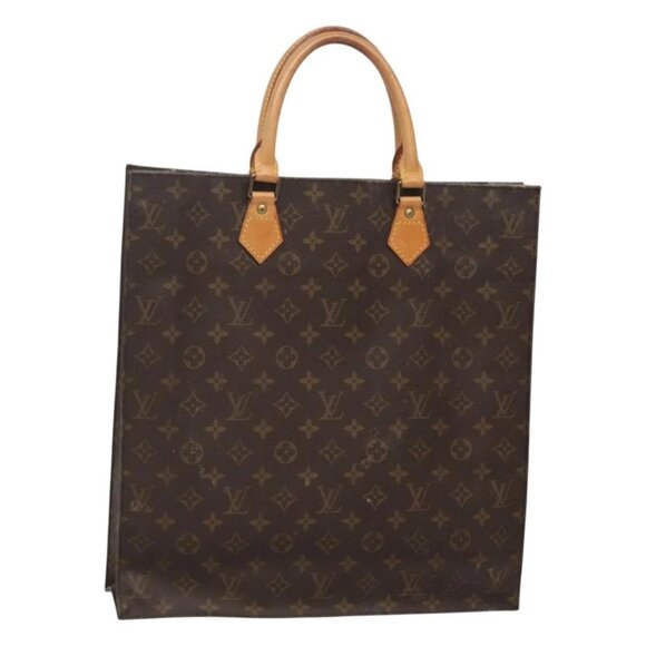 LOUIS VUITTON Monogram Sac Plat Hand Bag M51140 LV Auth BD2205 - Picture 1 of 16